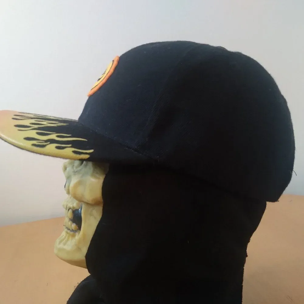 Vintage Nike Patch Custom Flames Brim Snap Back Hat